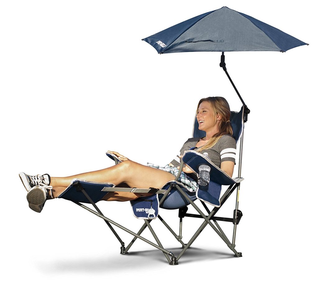beach chair with canopy and cup holder