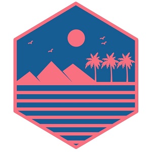 beach hexagon logo