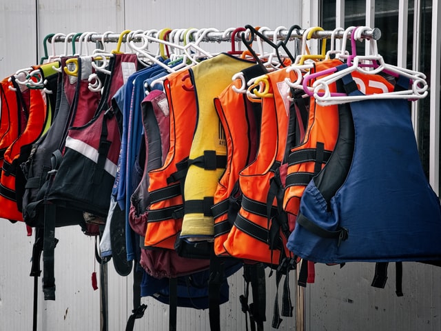 life vests hanging