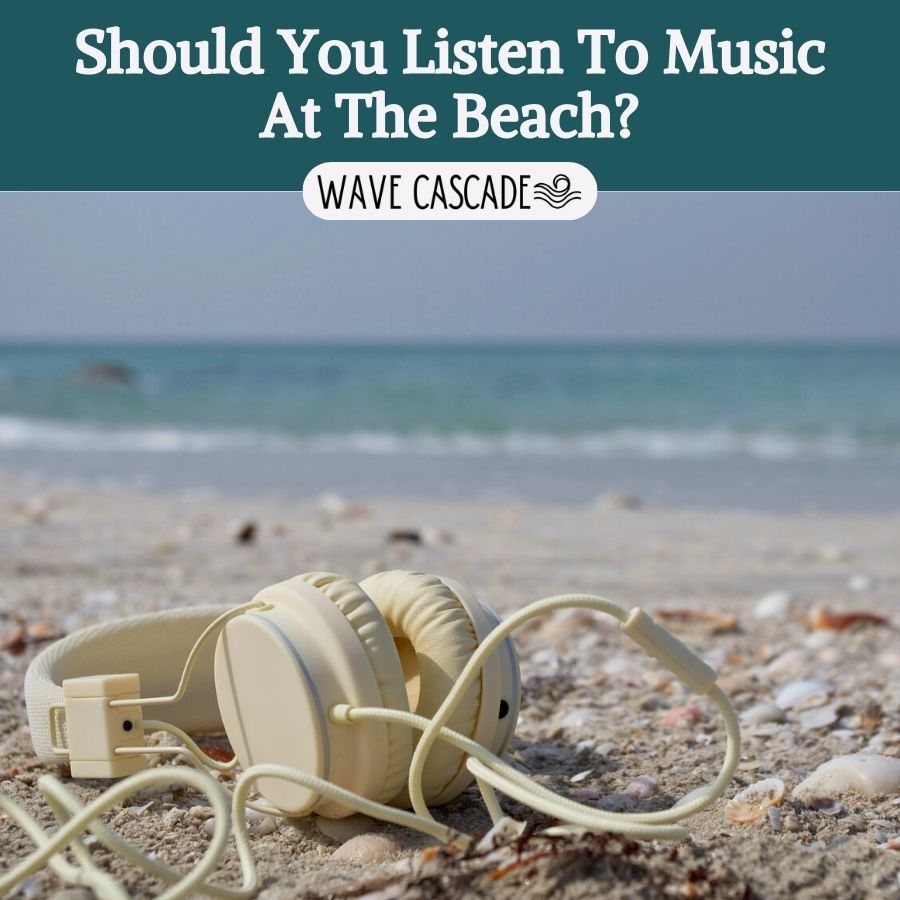 headphones on the sand
